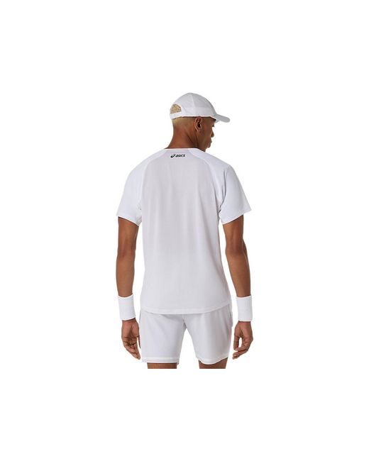 Asics White Match Ss Top for men