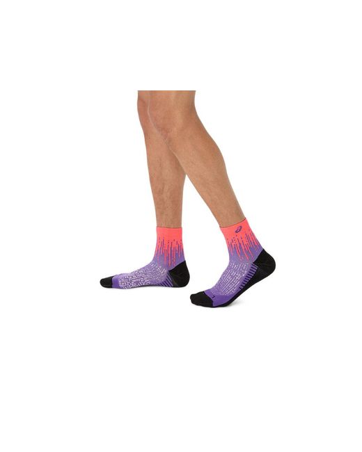 Asics Performance Run Sock Quarter in het Blue voor heren