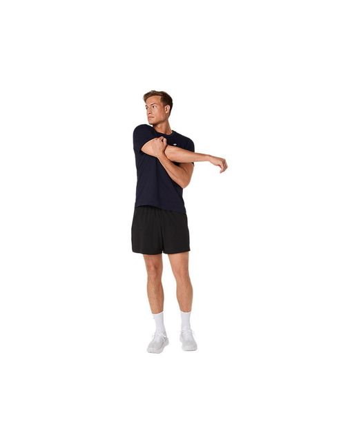 Asics Blue Spiral Embroidery Tee for men