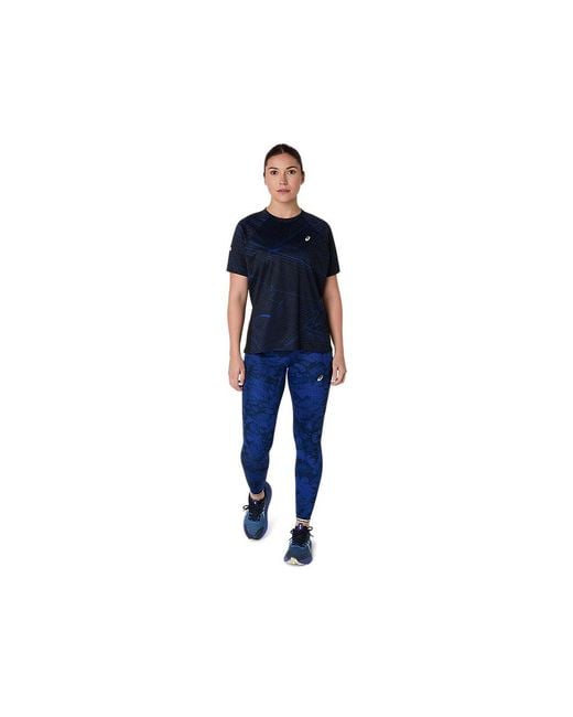ROAD LITE-SHOW SS TOP Asics de color Blue