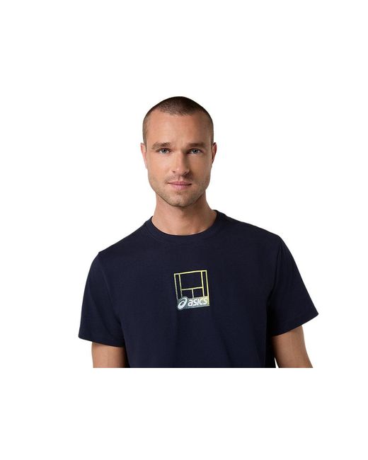 Asics Blue Court Core Graphic Tee for men