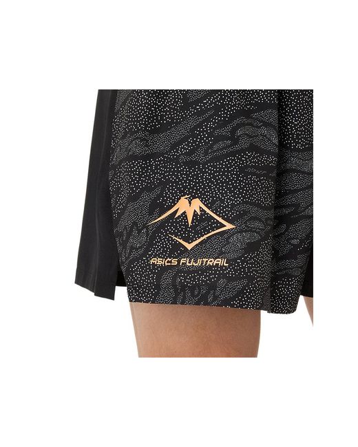 Asics Fujitrail All Over Print 5In Short in het Black voor heren