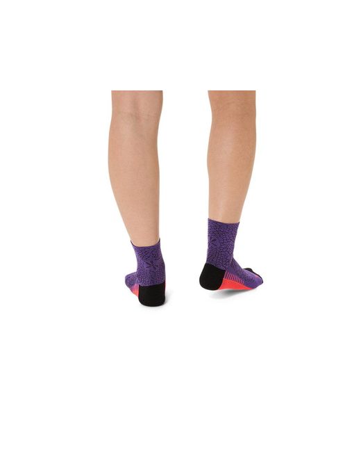 Asics Performance Run Quarter Sock in het Purple voor heren