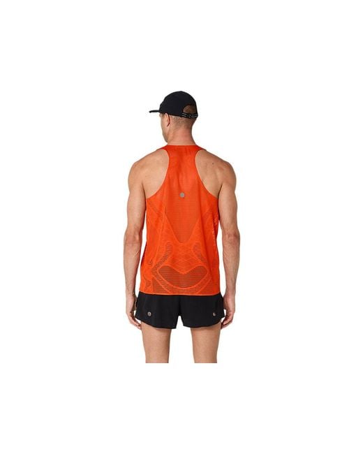 Asics Metarun Singlet in het Red voor heren