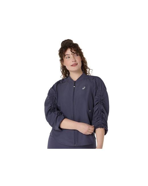 Asics Blue Nagino Run Adjustable Jacket