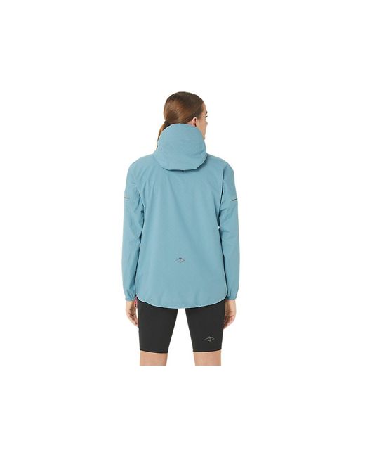 Asics Blue Fujitrail Waterproof Jacket