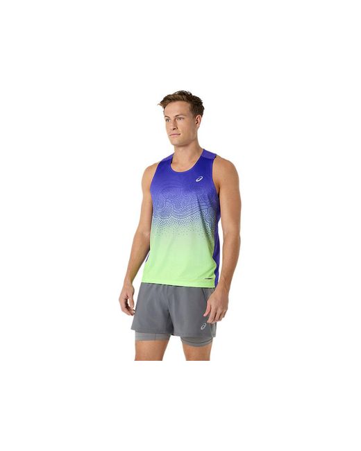 Asics Blue Road Fade Singlet for men