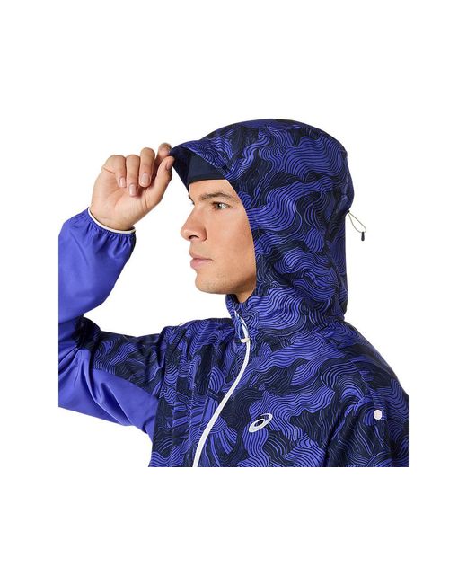 Asics Blue Fujitrail Packable Jacket for men