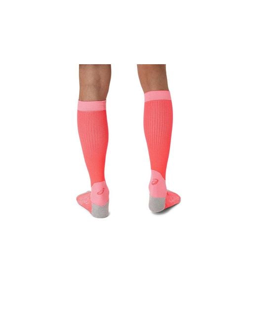Performance Run Compression Sock Asics pour homme en coloris Red