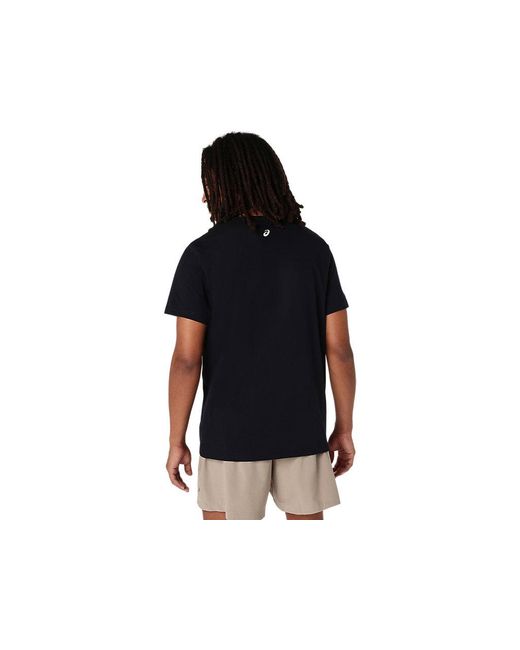 Asics Chest Logo Tee in het Black voor heren