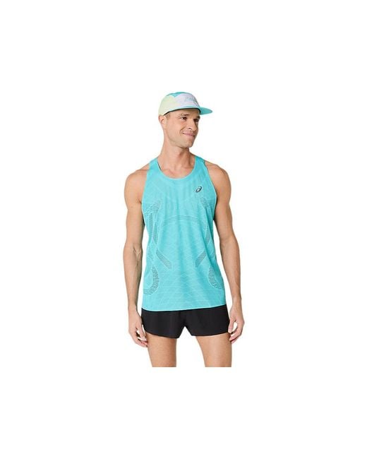 Asics Blue Metarun Singlet for men