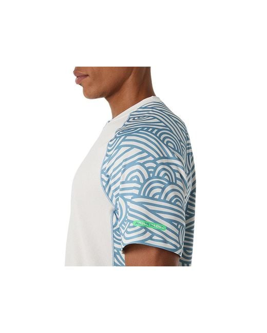 Asics Black Padel Court All Over Print Ss Top for men