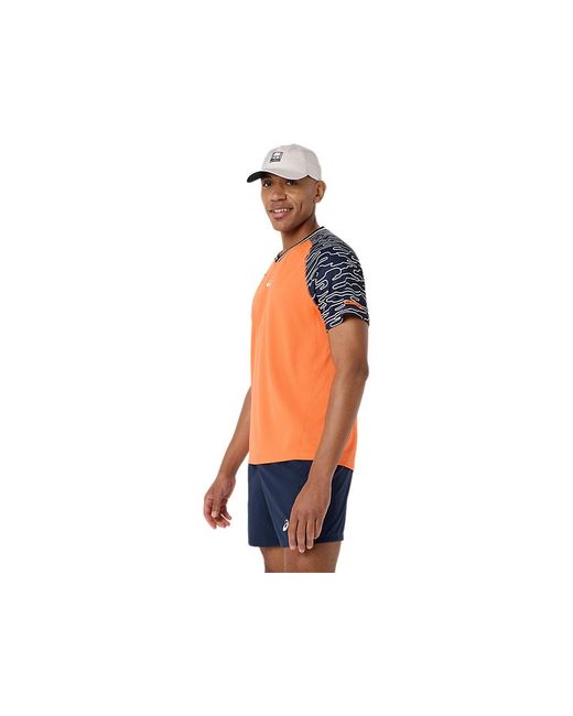 Asics Blue Padel Court Ss Top for men