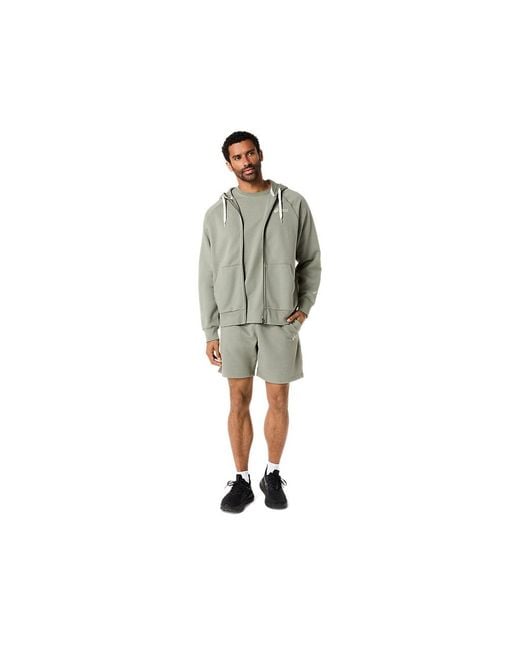 Asics Multicolor Logo Fleece Full Zip Hoodie for men