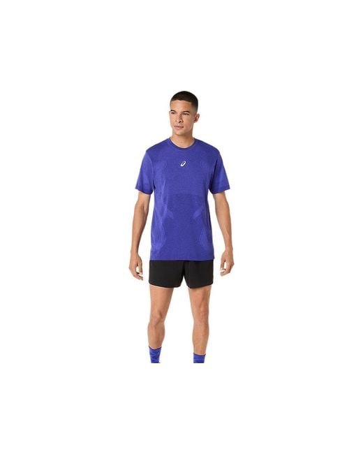 Asics Blue Road Seamless Ss Top for men