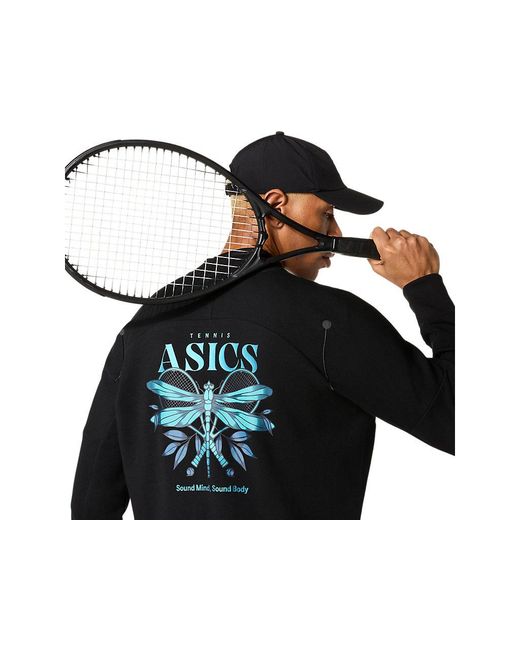 Asics Black Match Jacket Night Energy for men