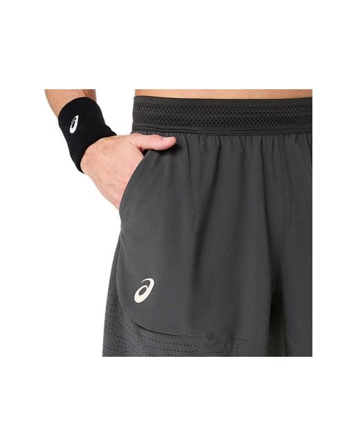 Asics Black Match Laser Cut 7in Short for men