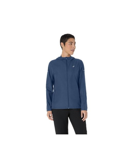 Asics Sport Run Hood Jacket in het Blue