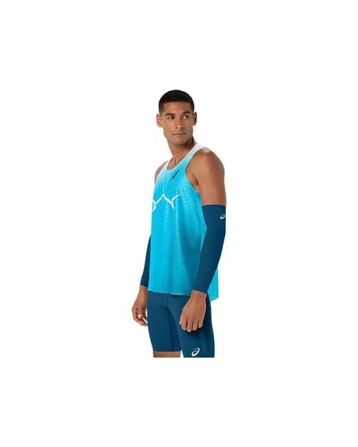 Asics Metaspeed Singlet in het Blue voor heren