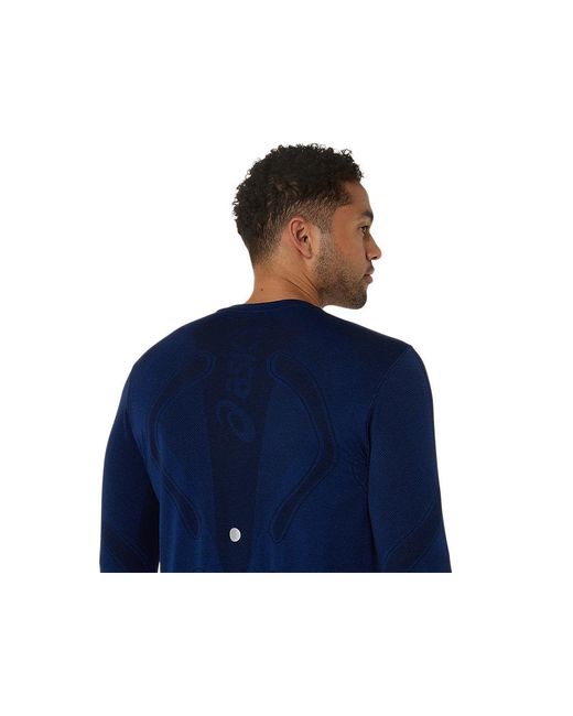 Asics ROAD SEAMLESS LS TOP in Blue für Herren