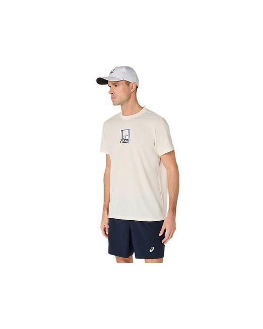 Court Core Graphic Tee di Asics in Black da Uomo