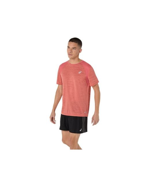 Road Ss Top di Asics in Red da Uomo
