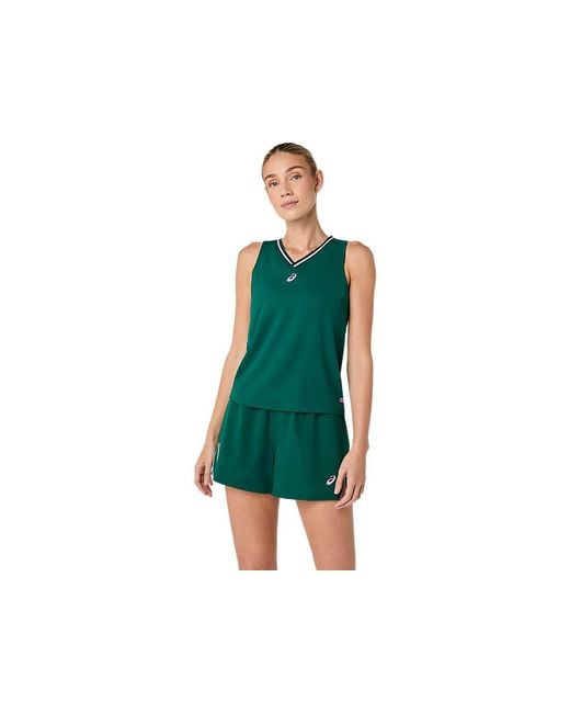 Asics Green Padel Court Sleeveless Top