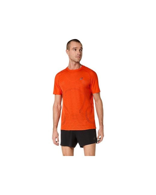 Asics Red Metarun Ss Top for men