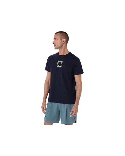 Asics Blue Court Core Graphic Tee for men
