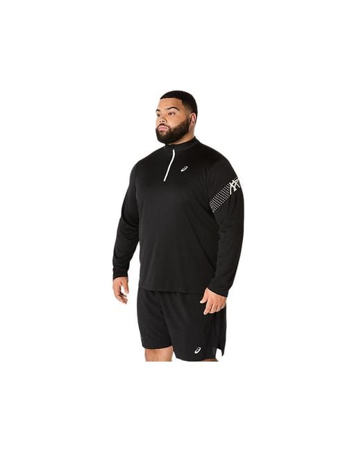 Asics Black Asics Icon Ls 1/2 Zip for men