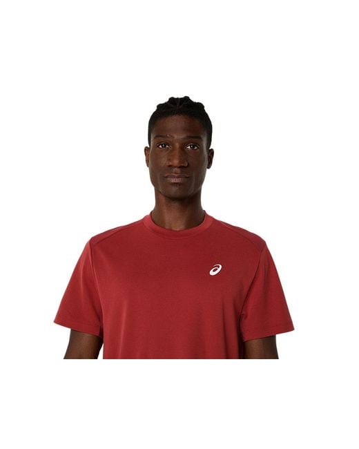 Asics Court Ss Top in het Red voor heren