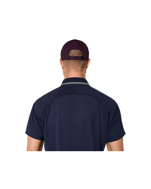 Asics Blue Game Polo Ss Top for men