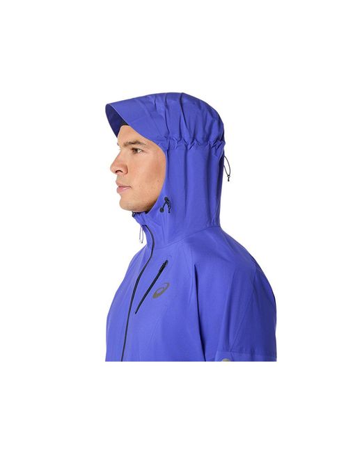 Asics Blue Fujitrail Elite Waterproof Jacket for men