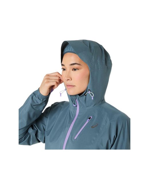 Asics Blue Fujitrail Elite Waterproof Jacket