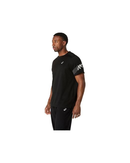 Asics Black Icon Ss Top for men