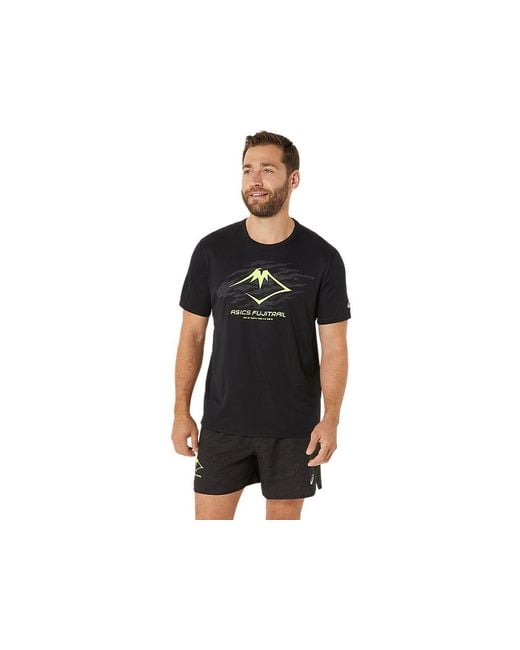 Asics Fujitrail Logo Ss Top in het Black voor heren