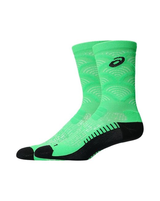 Asics Green Performance Run Crew Sock for men