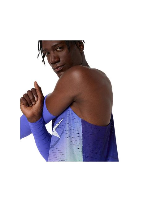 Asics Blue Metaspeed Singlet for men