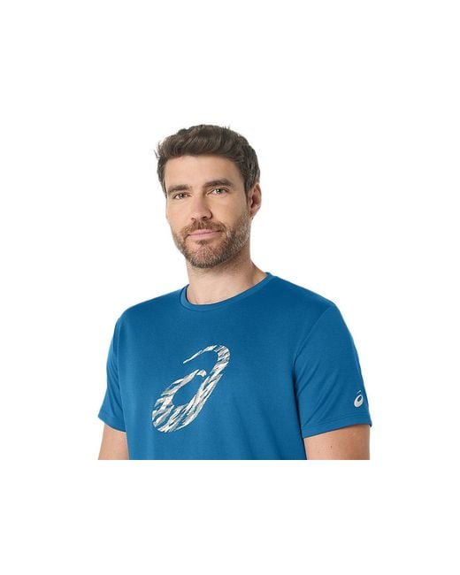 Asics Blue Sport Gpx Ss Top for men