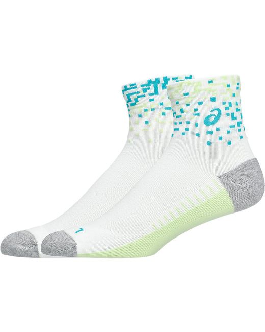 Asics Green Performance Run Quarter Sock for men