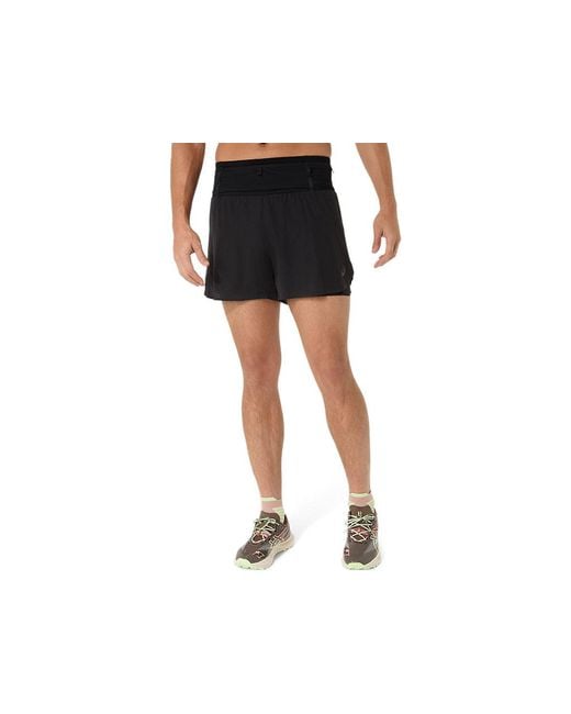 Asics Black Fujitrail Elite Short for men