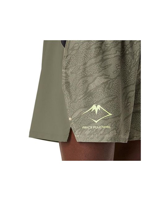 Asics Fujitrail All Over Print 5In Short in het Black voor heren