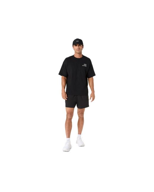 Asics Black Runner Message Graphic Relaxed Tee for men