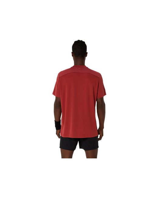 Asics Red Court Ss Top for men