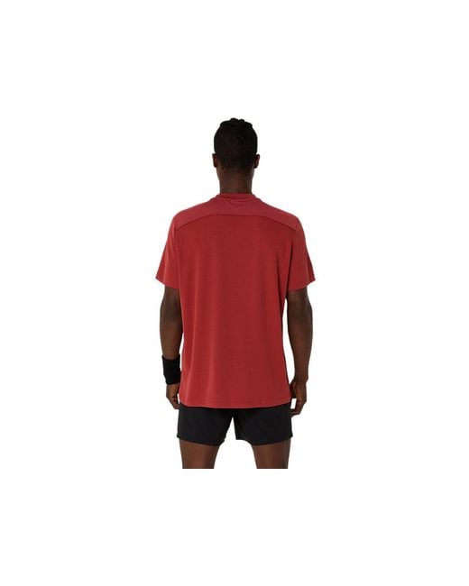 Asics Court Ss Top in het Red voor heren