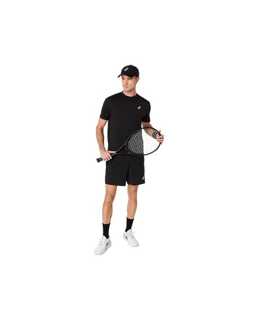 Asics Black Court Ss Top for men