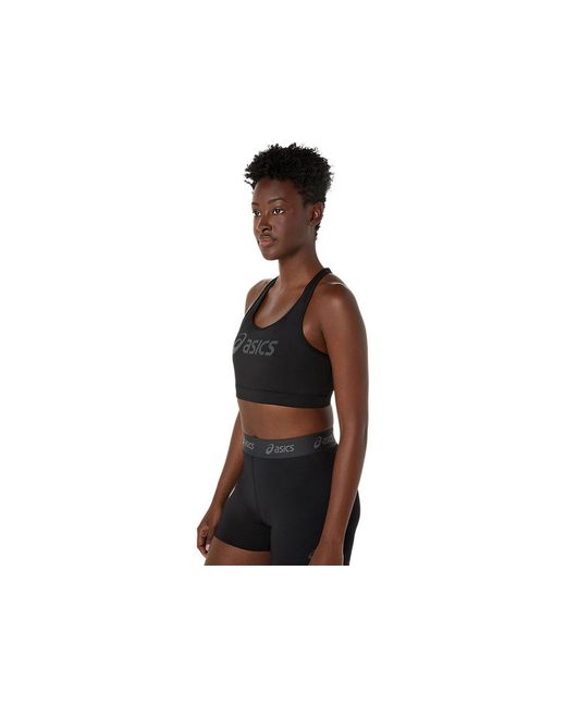 Asics Black Essential Logo Padded Bra