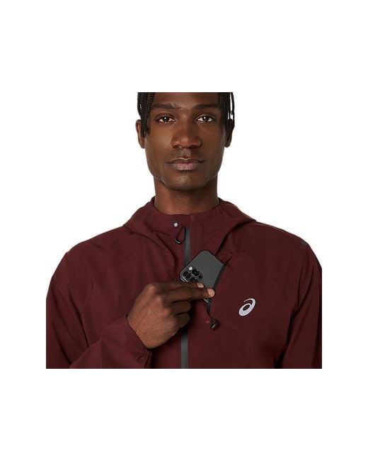 Asics METARUN WATERPROOF JACKET in Red für Herren