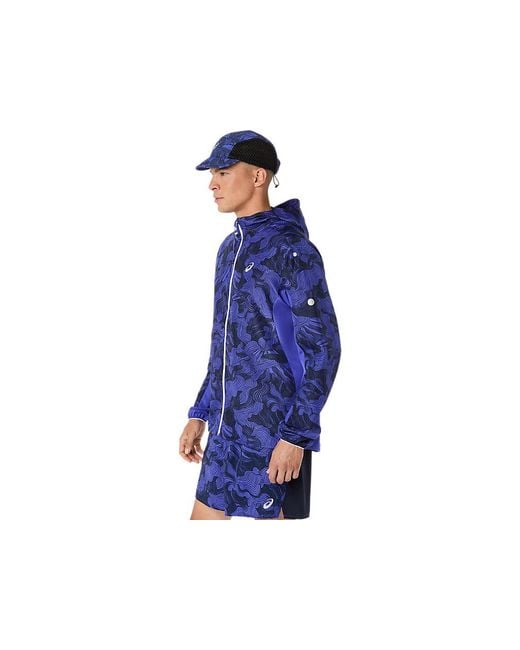Asics Blue Fujitrail Packable Jacket for men