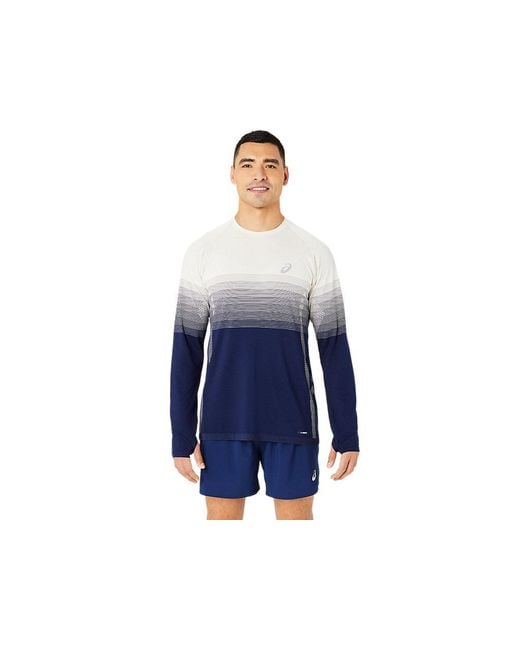 Asics Blue Seamless Ls Top for men